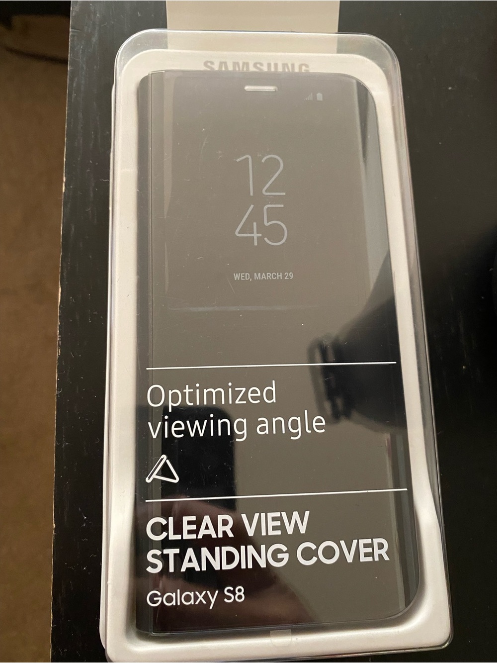 Samsung Clear View Standing Cover - Black